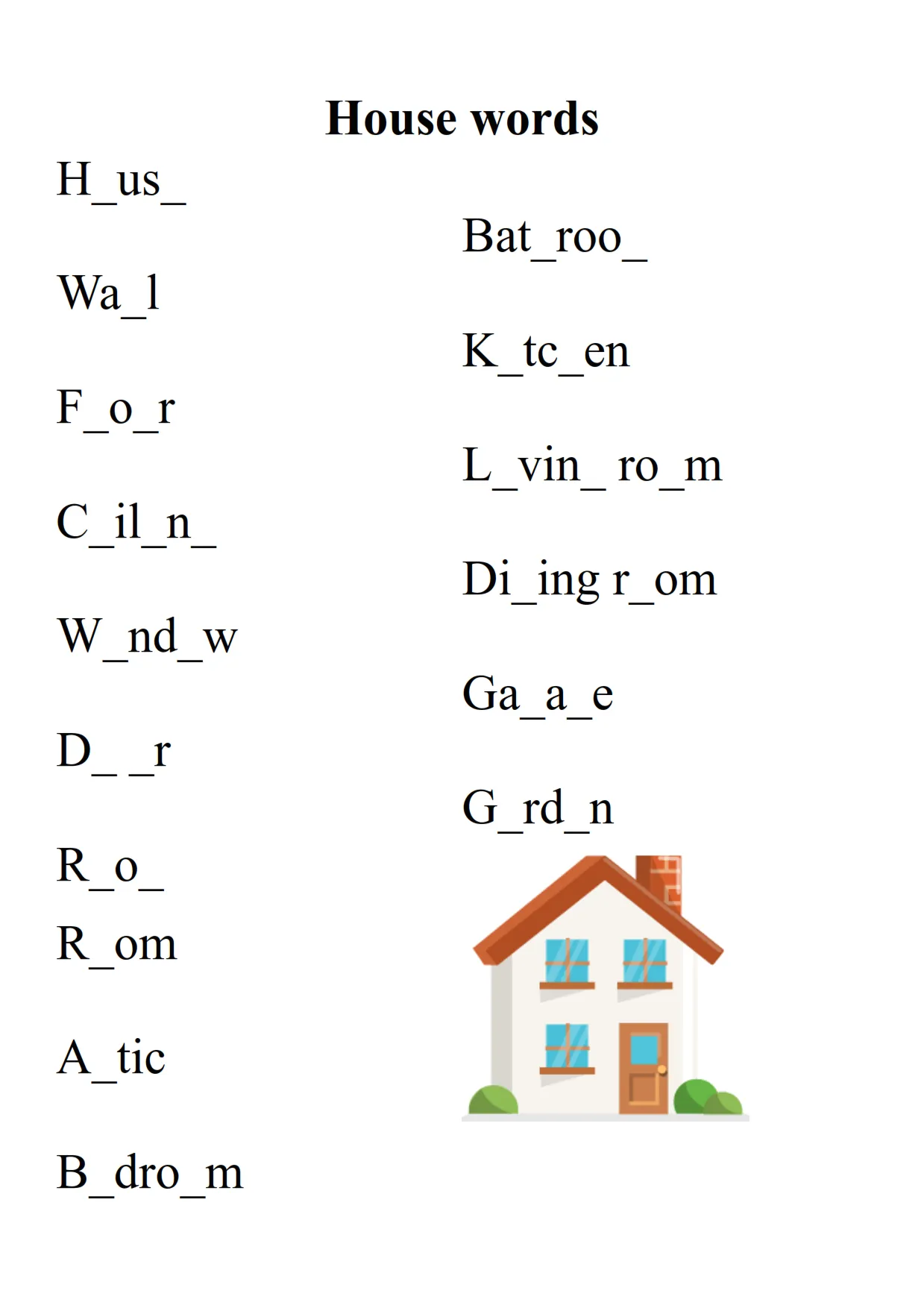 House Missed Letters