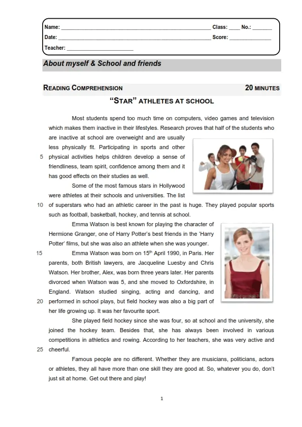 About My School And Friends