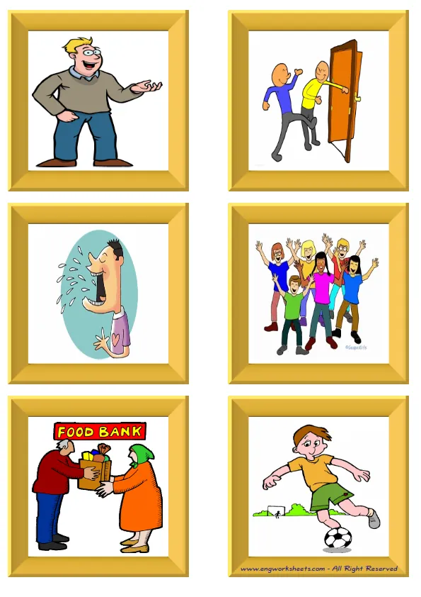 ESL Flashcard without words containing Friendship picture for kids and teachers. Worksheet Preview