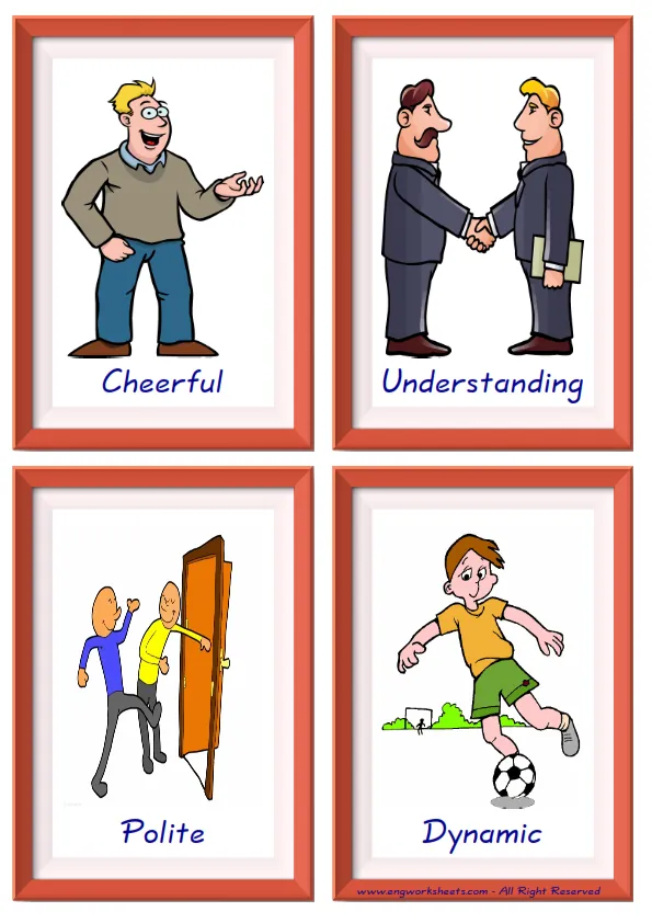 Quarter page ESL Flashcard together with words containing Friendship picture for kids and teachers. Worksheet Preview