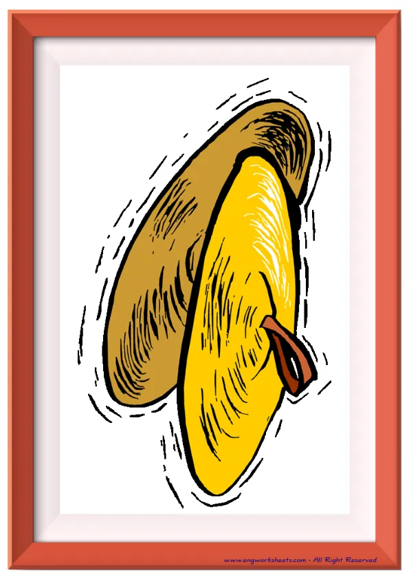 Full page ESL Flashcard without words containing Musical Instruments picture for kids and teachers. Worksheet Preview