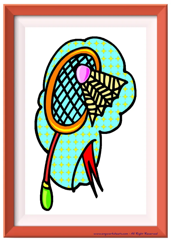 Full page ESL Flashcard without words containing Sports picture for kids and teachers. Worksheet Preview