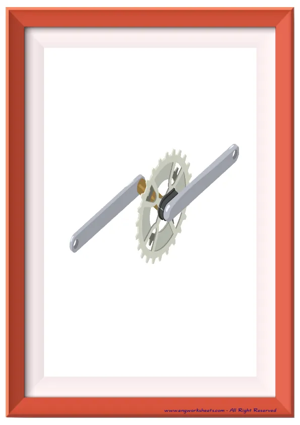 Full page ESL Flashcard without words containing Bike picture for kids and teachers. Worksheet Preview