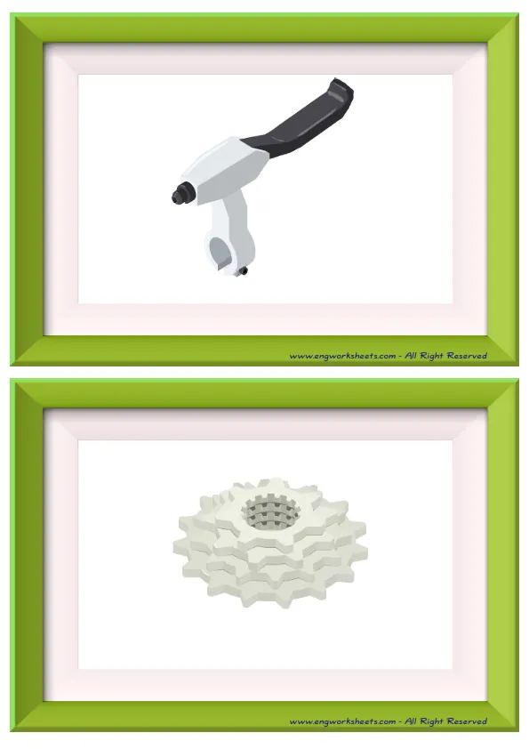 Half page ESL Flashcard without words containing Bike picture for kids and teachers. Worksheet Preview