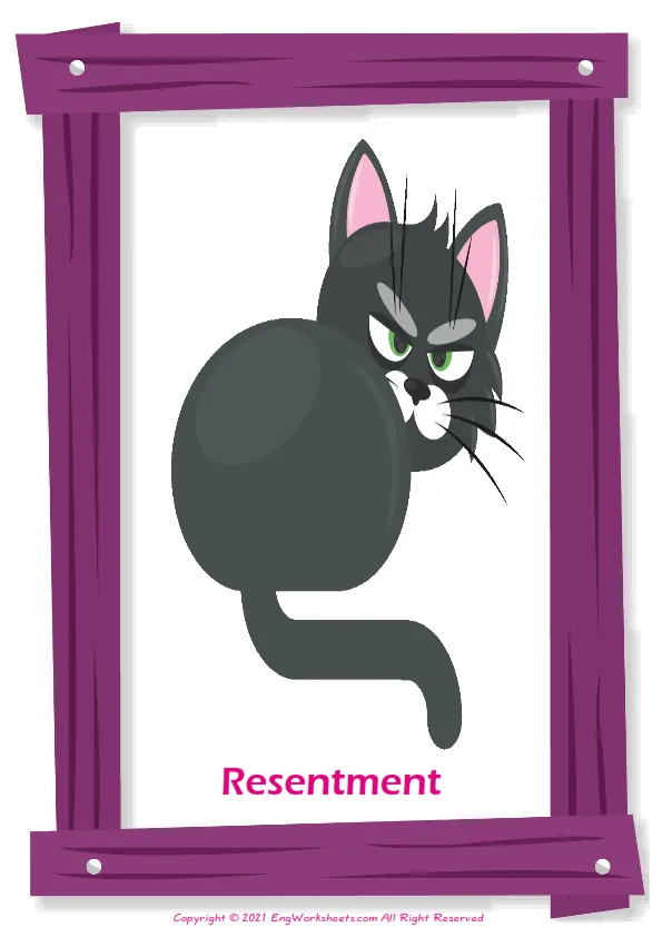 Feelings And Emotions English vocabulary worksheet with full-page words Worksheet Preview