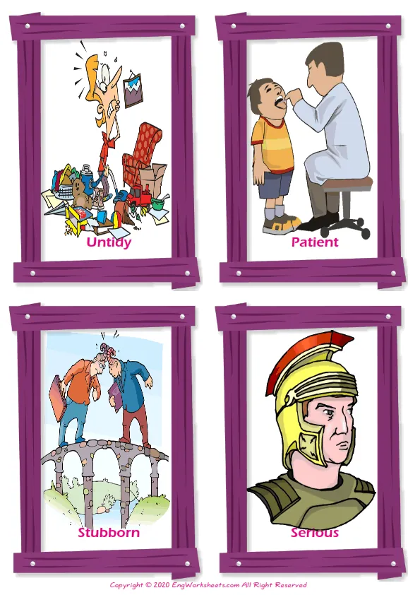 Friendship vocabulary worksheet with words, four images per page Worksheet Preview