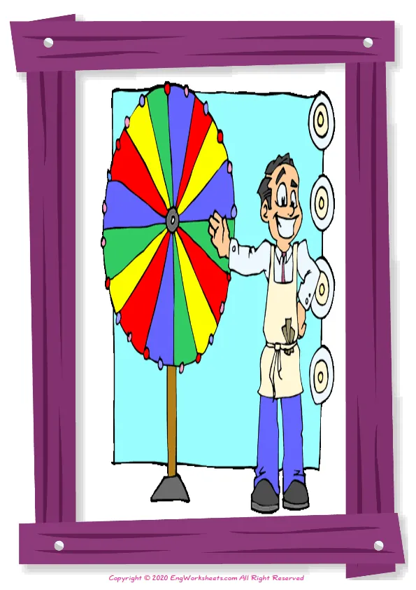 Full-page wordless Films Movies English vocabulary worksheet