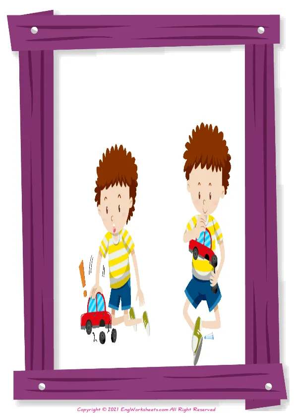 Full-page wordless Opposites English vocabulary worksheet Worksheet Preview