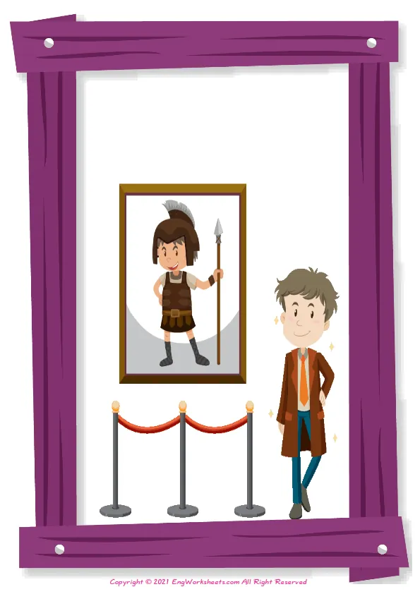 Full-page wordless Opposites English vocabulary worksheet Worksheet Preview