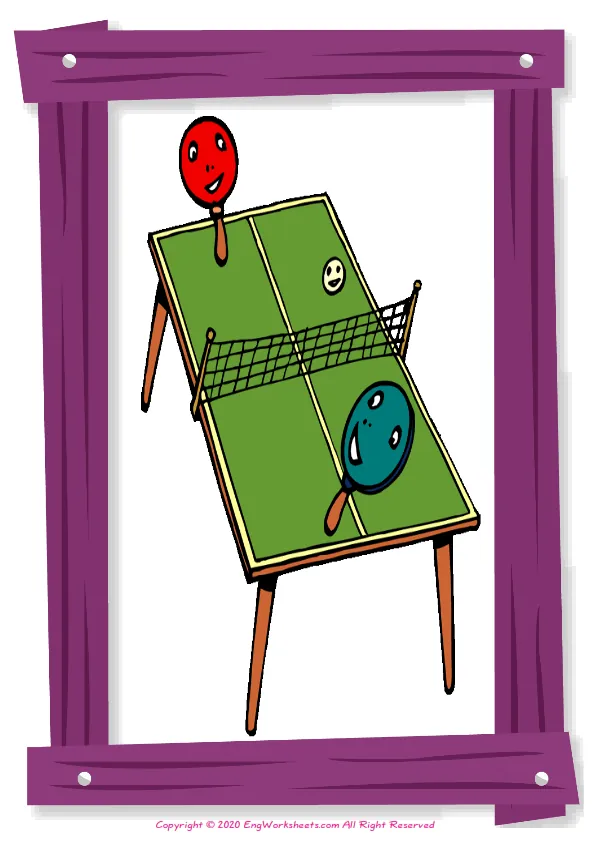 Full-page wordless Sports English vocabulary worksheet Worksheet Preview