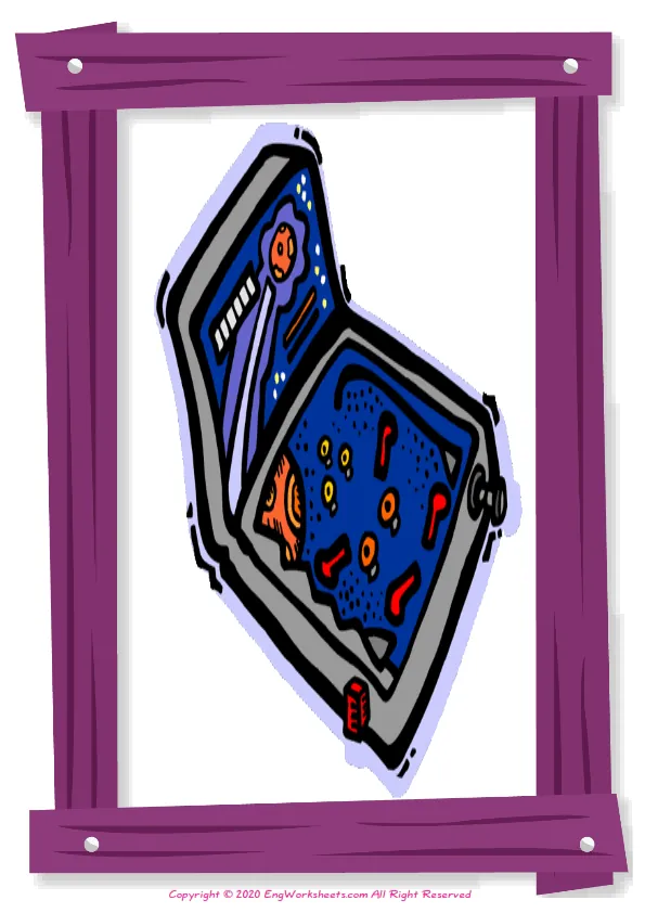 Full-page wordless Toys English vocabulary worksheet Worksheet Preview