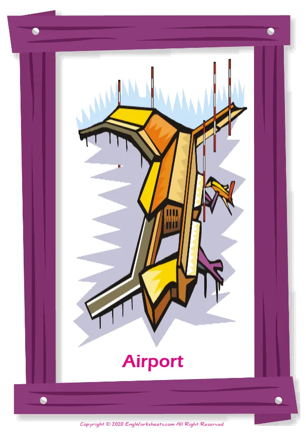 Holiday English vocabulary worksheet with full-page words