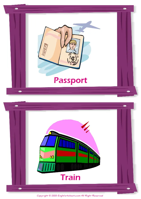 Holiday vocabulary worksheet with words, two images per page Worksheet Preview