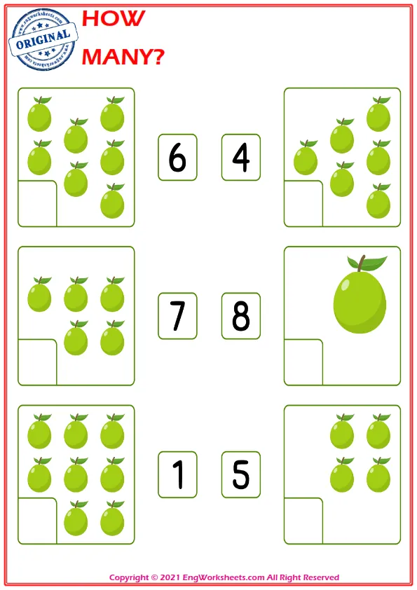 Let's Learn To Count - Math Worksheet