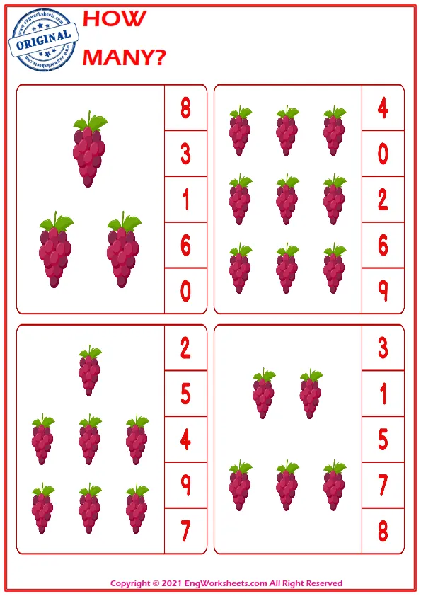 Let's Learn To Count - Math Worksheet Worksheet Preview
