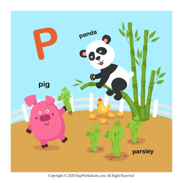 Letter P Uppercase Tracing Practice Worksheet