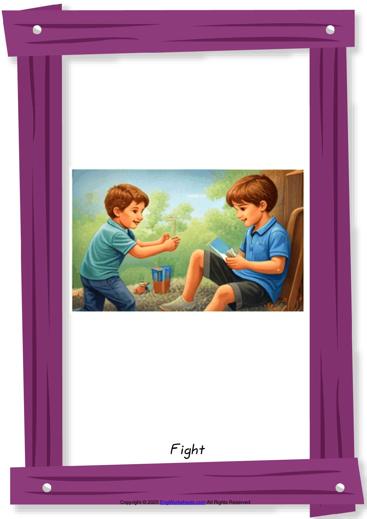 School Life (Mistakes & Misbehavior) English vocabulary worksheet with full-page words Worksheet Preview