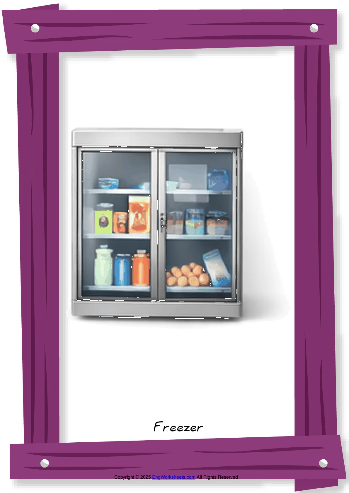 Supermarket English vocabulary worksheet with full-page words Worksheet Preview