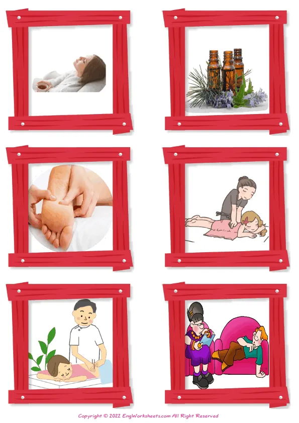 Wordless Alternative Therapy vocabulary worksheet with six images per page Worksheet Preview