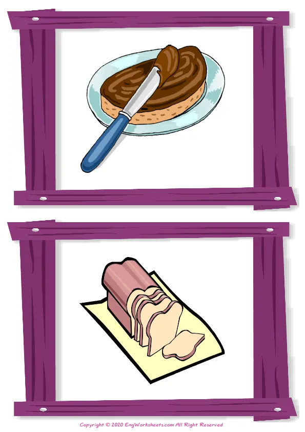 Wordless Cooking Verbs vocabulary worksheet with two images per page Worksheet Preview