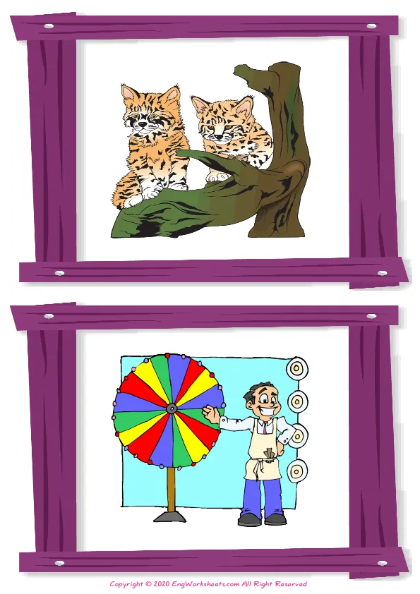 Wordless Films Movies vocabulary worksheet with two images per page Worksheet Preview