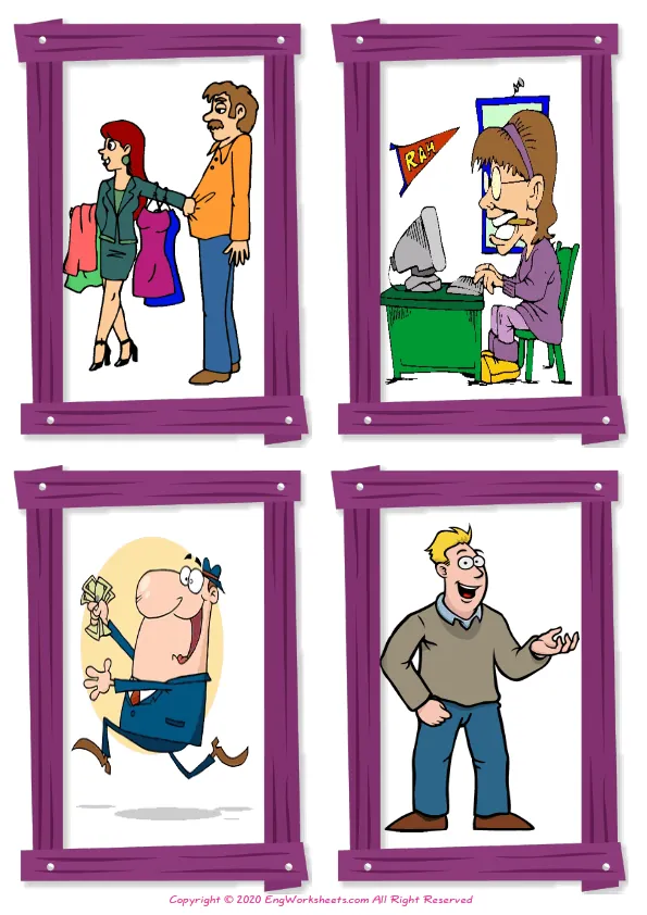 Wordless Friendship vocabulary worksheet with four images per page Worksheet Preview