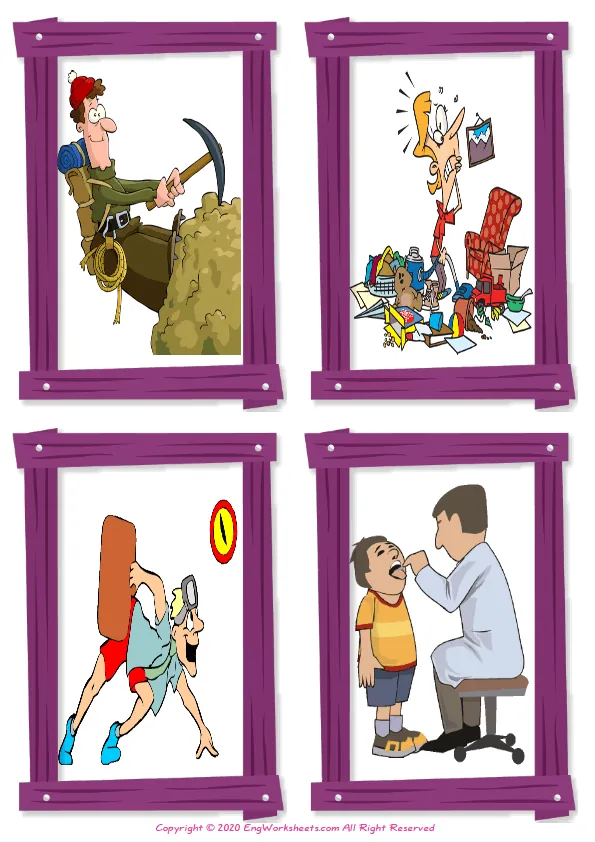 Wordless Friendship vocabulary worksheet with four images per page