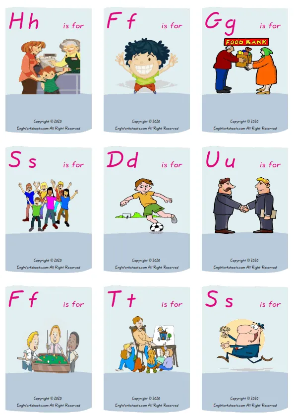 Wordless Friendship vocabulary worksheet with nine images per page Worksheet Preview
