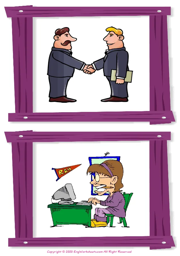 Wordless Friendship vocabulary worksheet with two images per page Worksheet Preview