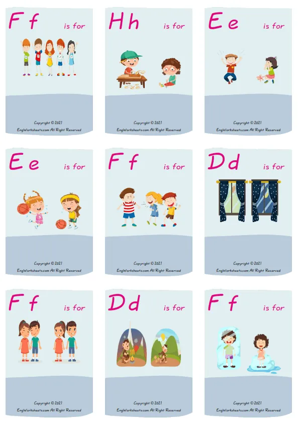 Wordless Opposites vocabulary worksheet with nine images per page Worksheet Preview