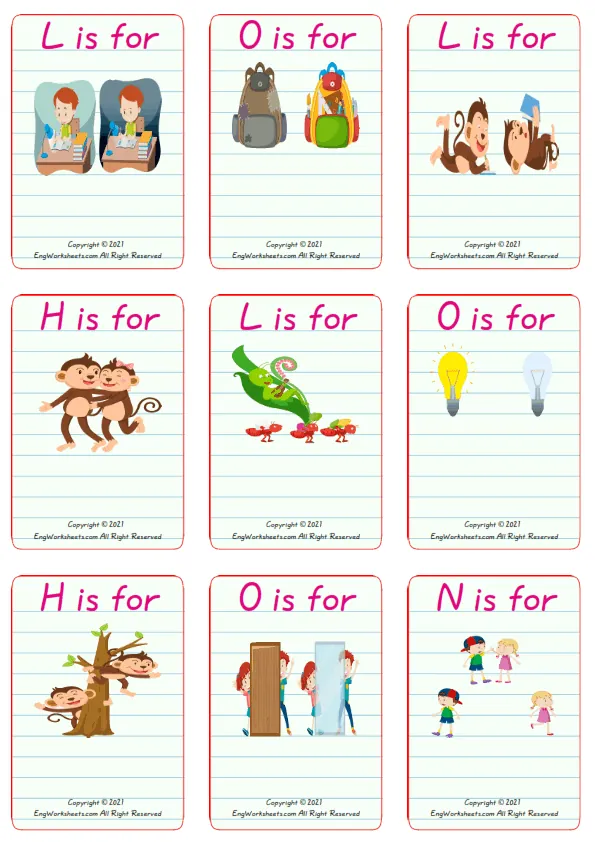 Wordless Opposites vocabulary worksheet with nine images per page Worksheet Preview