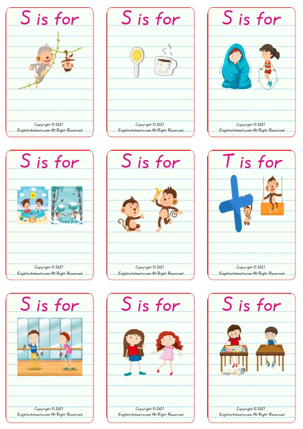 Wordless Opposites vocabulary worksheet with nine images per page Worksheet Preview