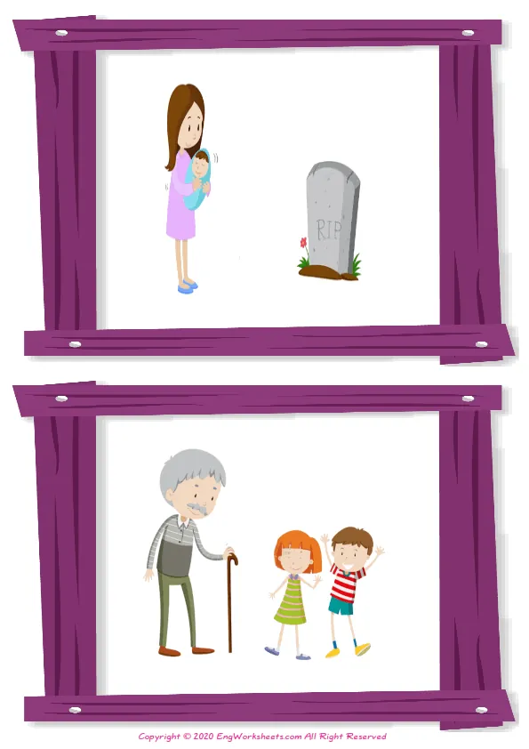 Wordless Opposites vocabulary worksheet with two images per page Worksheet Preview