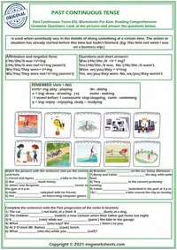 Past Continuous Tense