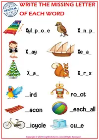 Write The Missing Letters