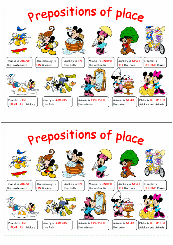  Prepositions Of Place  