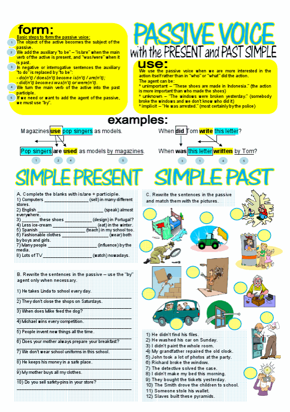  Passive Voice With Present Past Simple 