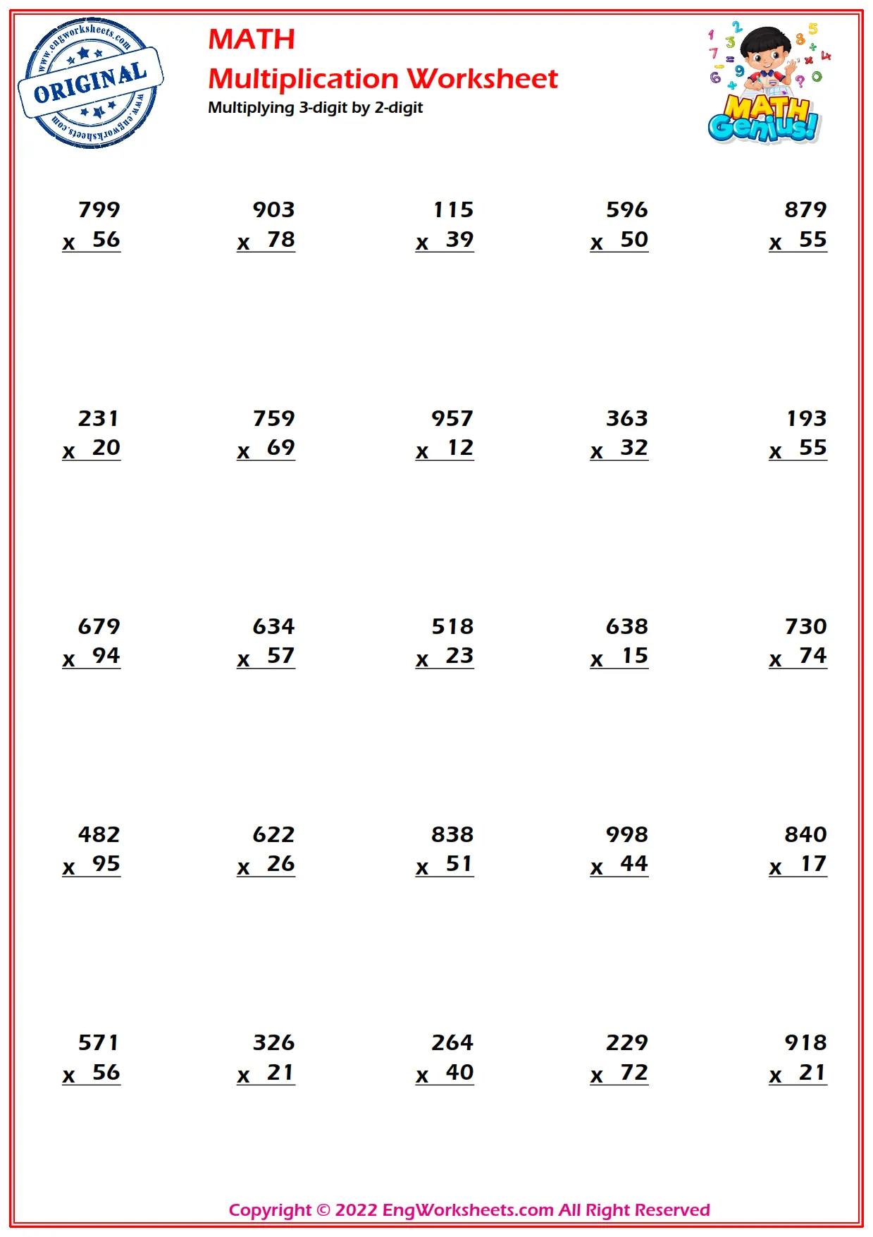 Multiplying 3-digit by 2-digit